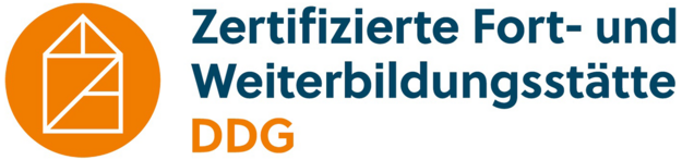 Logo zeigt Zertifizierte Fort- und Weiterbildungsstätte DDG